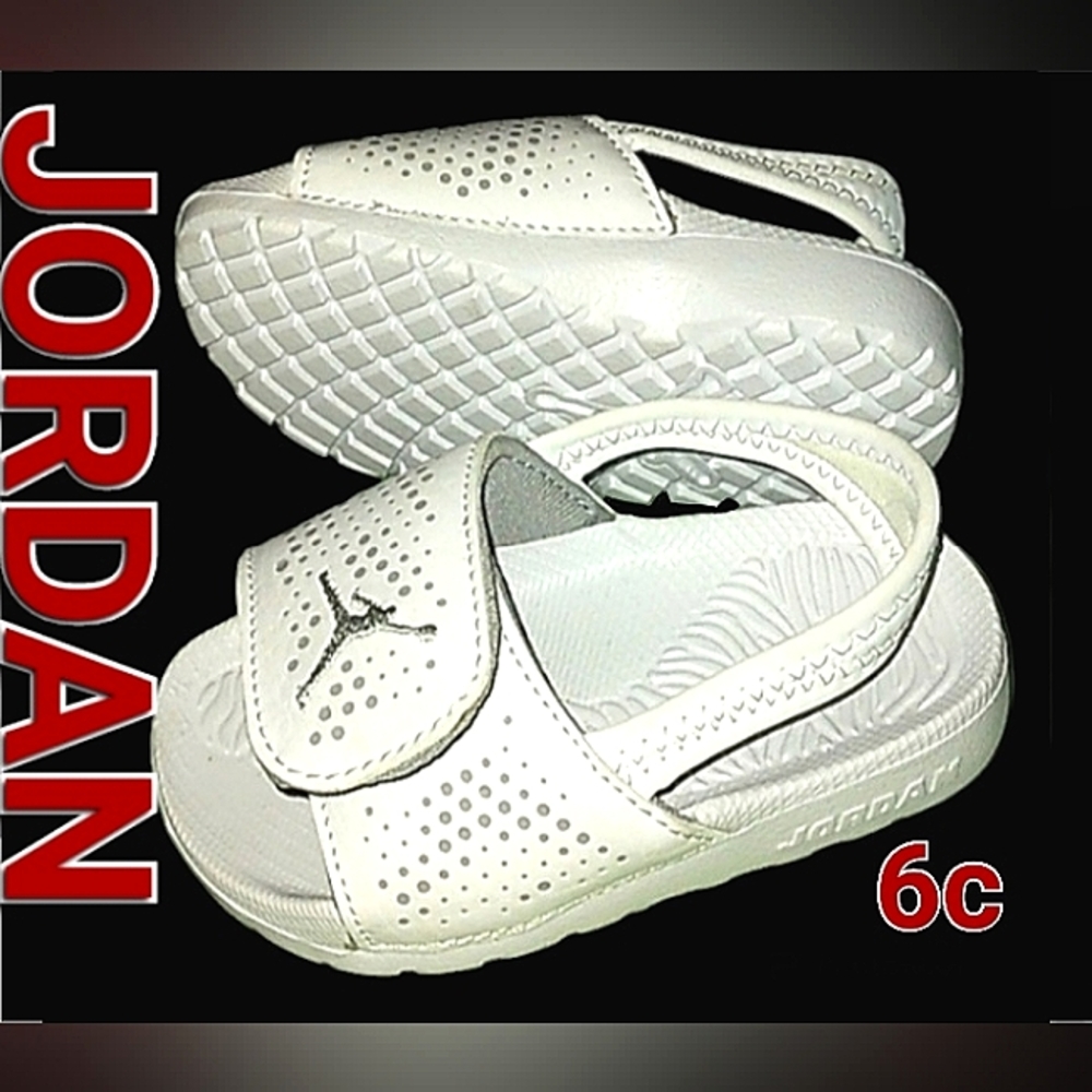 ☆Brand New☆Infant Jordan's White Adjustable Sandals☆Girl or Boys☆